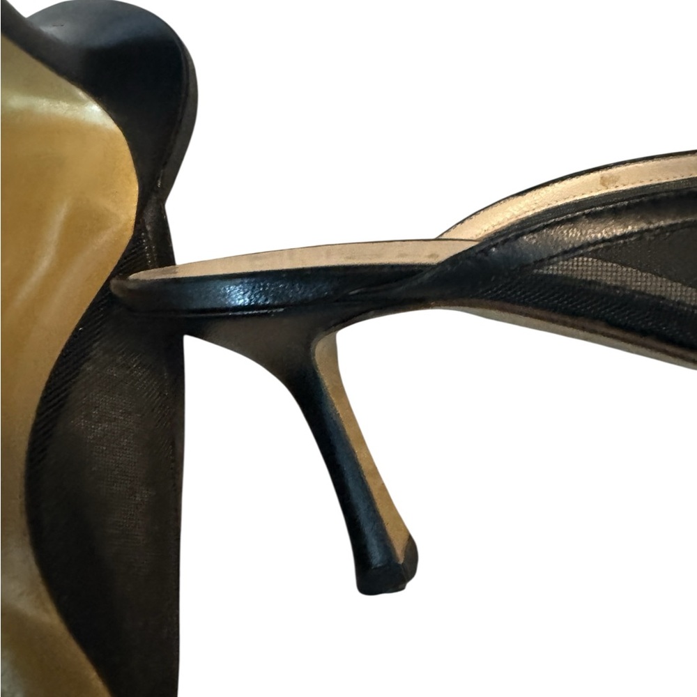 CHANEL “CC” Black MESH MULE HEELS - Picture 3 of 7